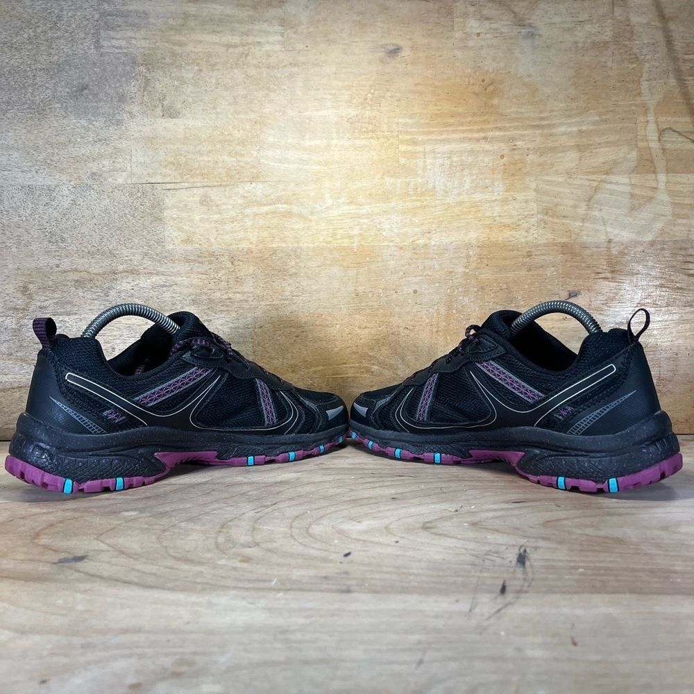 Skechers Hillcrest Womens Sz 9 Trail Running Shoes Sneakers Black Purple 149820 - Picture 5 of 8